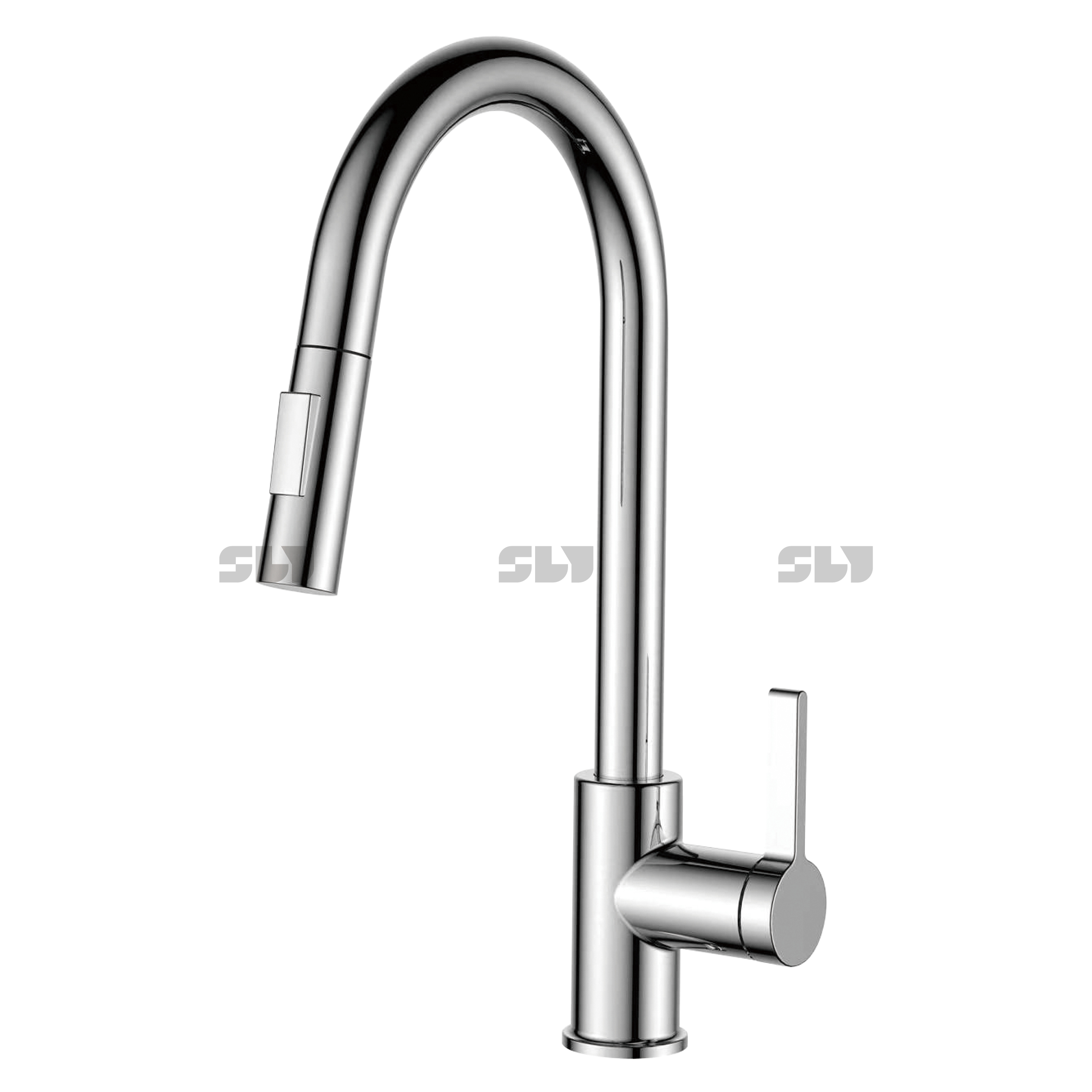 SLY SS304 3 Way Multifunctionial Pull Out Single Handle Kitchen Faucet