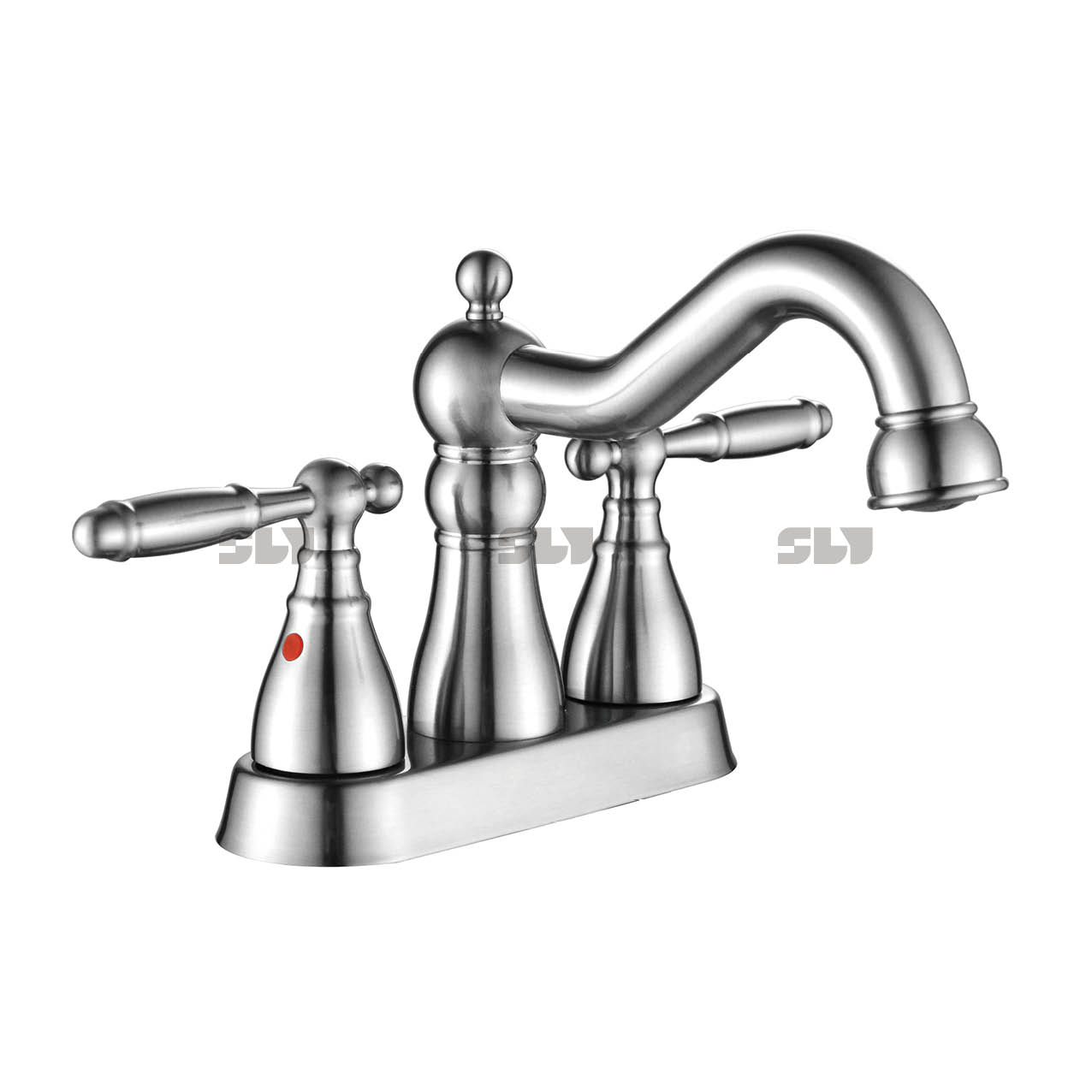 SLY Modern Luxury Double Handle Basin Faucet Bathroom Tap 4 Inch Faucet ...