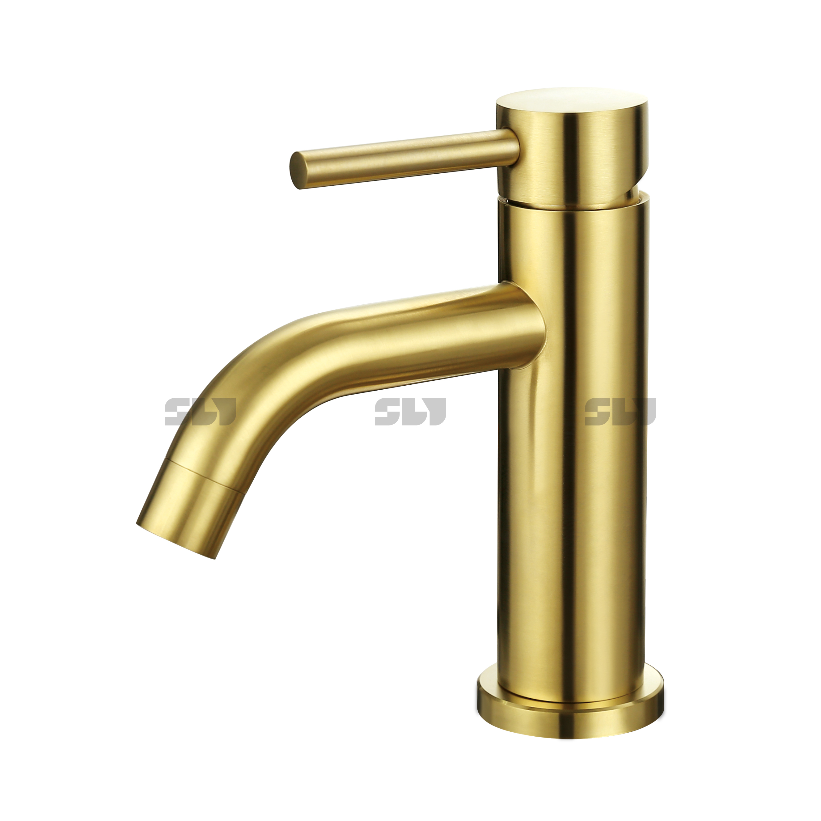 SLY Bathroom Stainless Steel Wash Basin Single Handle Faucet Mixer Taps