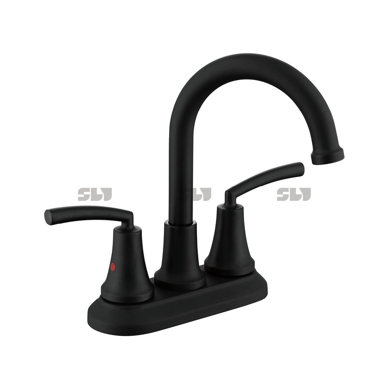 SLY Modern Bathroom Basin Faucets With Dual Handle Chrome 4 Inch Water